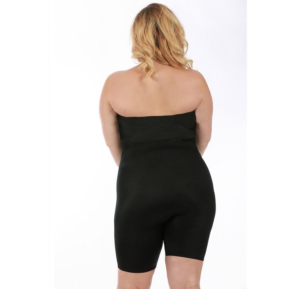 InstantFigure Plus Size Strapless Bandeau Bodyshorts open gusset