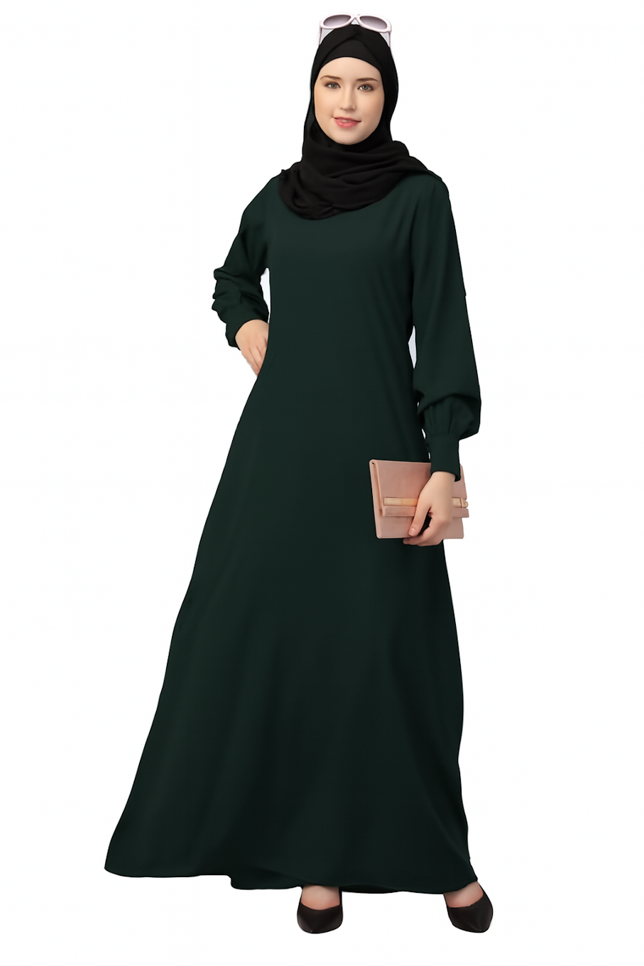 Women's Inner Abaya Dress-Green (Size-XXS)