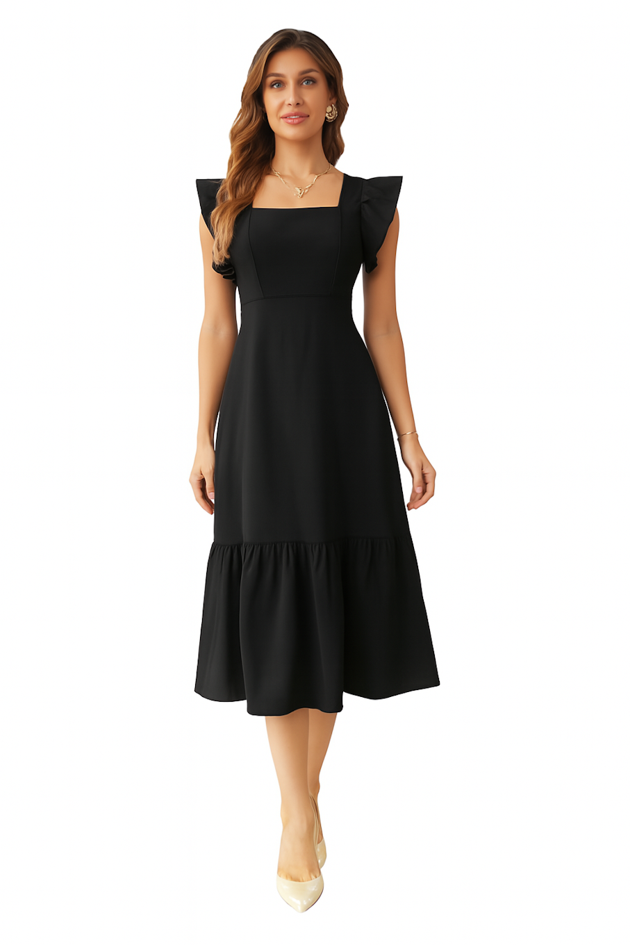 Women Dress For Party & Travel-Black (Size-3XL) | D475
